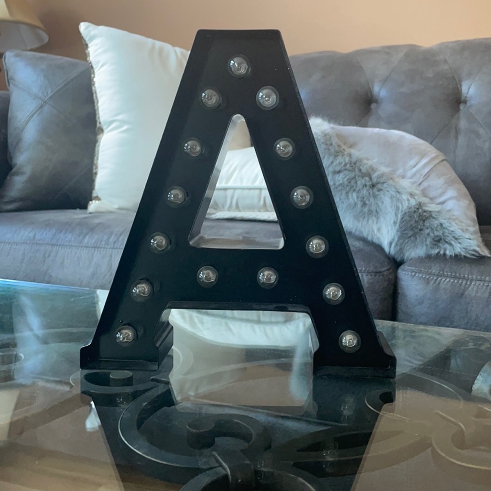 Letter “A” decor piece